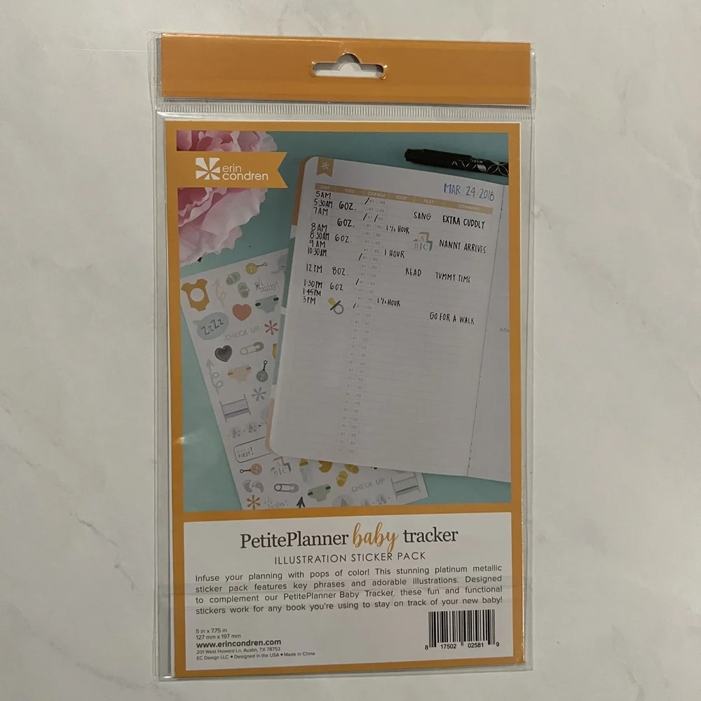 NWT Erin Condren PetitePlanner Baby Stickers